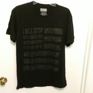 Black tag t-shirt